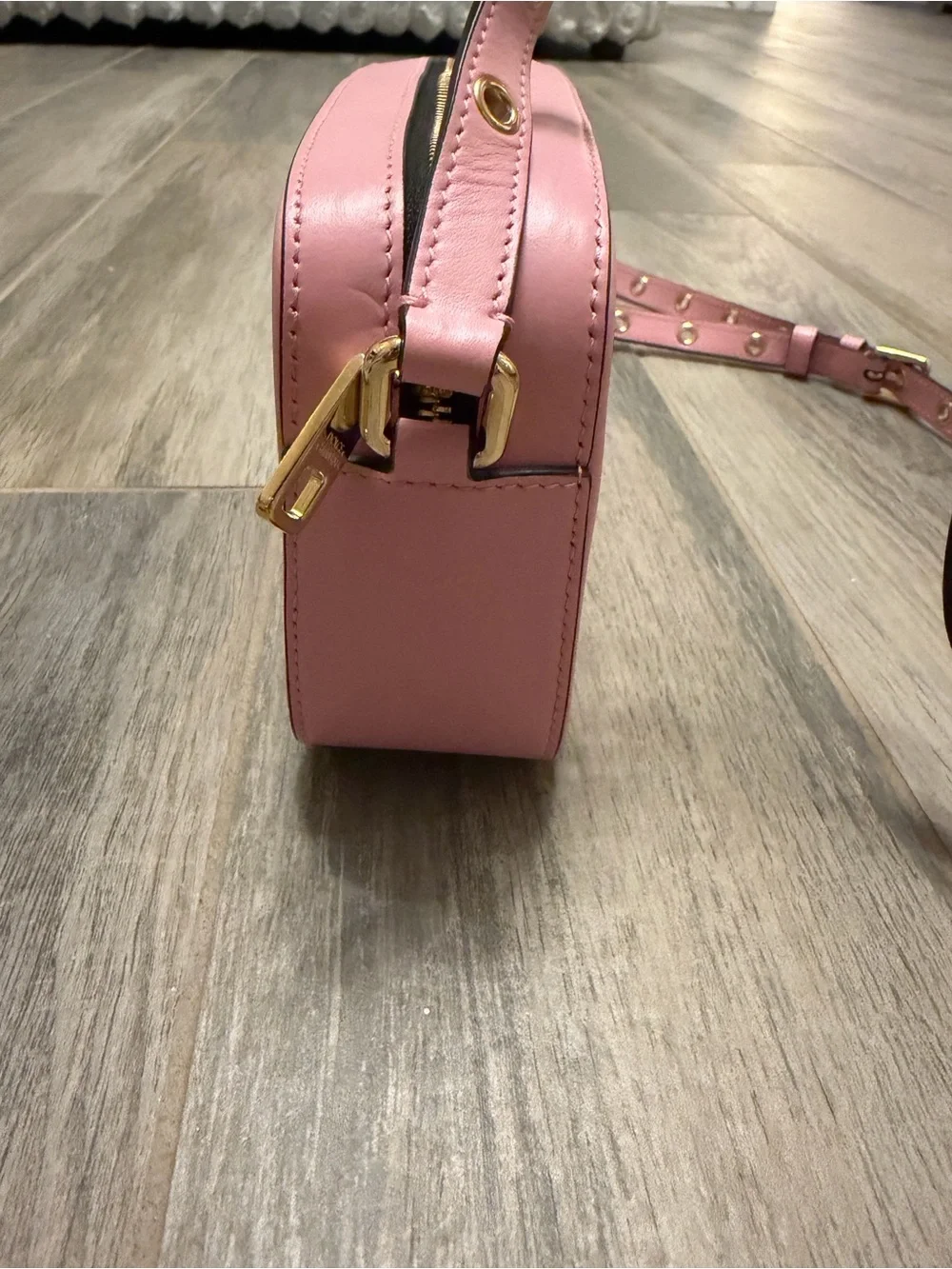 Dolce And Gabbana Pink Leather Camera Bag